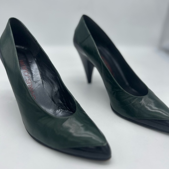 Vintage Charles Jourdan Dark Green Pumps - Picture 6 of 11